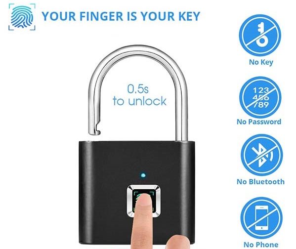 قفل اثر انگشت مکعبی FINGERPRINT LOCK