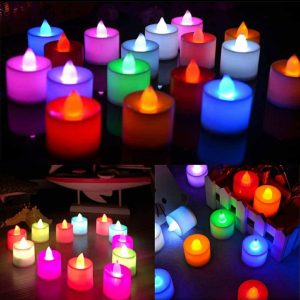شمع LED هفت رنگ بسته 4 تایی