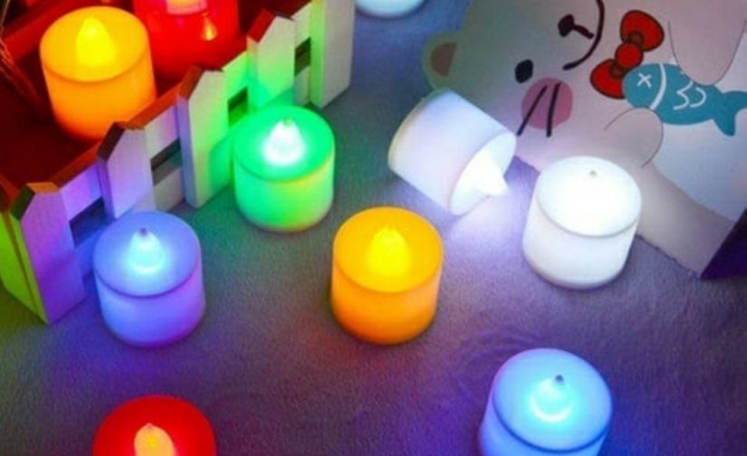 شمع LED هفت رنگ بسته 4 تایی