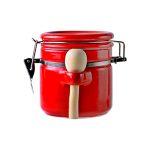 جا ادویه رنگی با قاشق چوبی