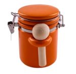 جا ادویه رنگی با قاشق چوبی