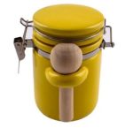 جا ادویه رنگی با قاشق چوبی