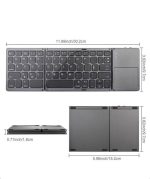 کیبورد بلوتوثی تاشو همراه با صفحه لمسی