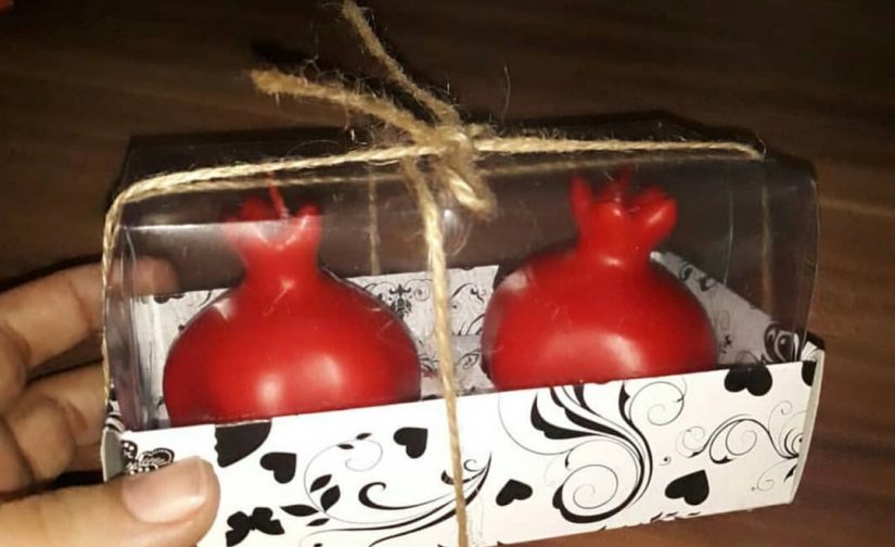 شمع شب یلدا طرح انار