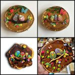 جا کلیدی چوبی و سنگی