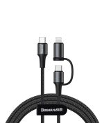 کابل سریع دو سر تایپ سی و لایتنینگ باسئوس