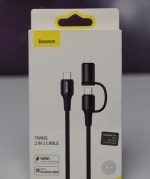 کابل سریع دو سر تایپ سی و لایتنینگ باسئوس