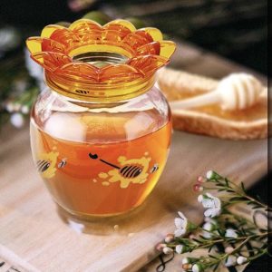 ظرف عسل به طرح گل