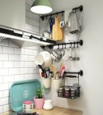 میله آویز قلاب دار و سبد دار آشپزخانه - Image 7