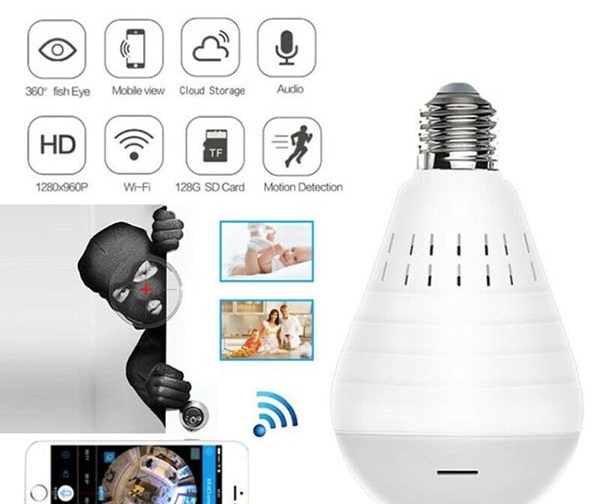 لامپ LED دوربین دار 360 درجه دید در شب