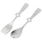 ست قاشق چنگال کادویی طرح قلب