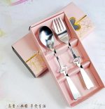 ست قاشق چنگال کادویی طرح قلب