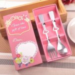 ست قاشق چنگال کادویی طرح قلب