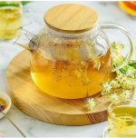 قوری پیرکس با درب بامبو