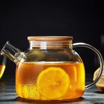 قوری پیرکس با درب بامبو