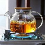 قوری پیرکس با درب بامبو