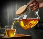 قوری پیرکس با درب بامبو