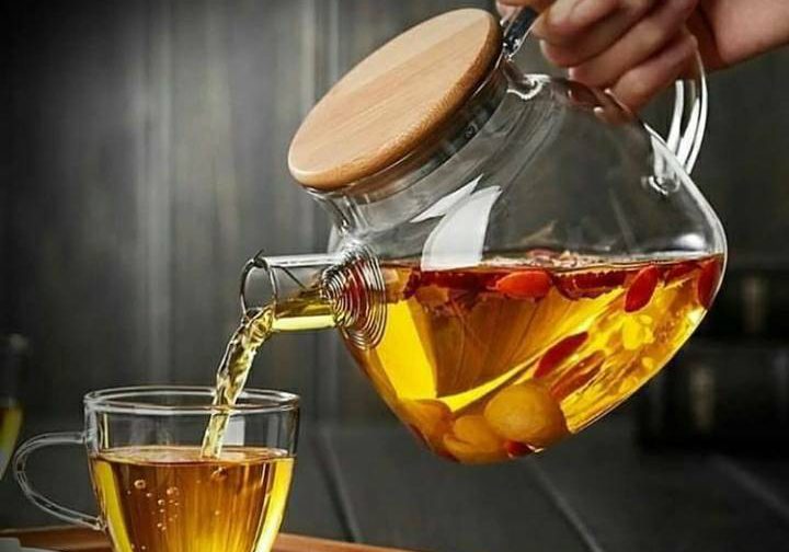 قوری پیرکس با درب بامبو