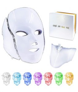 ماسک صورت led جوانساز پوست صورت و گردن با 7 رنگ 7