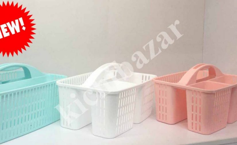 سبد وسایل نظافتی داخل کابینت دسته دار