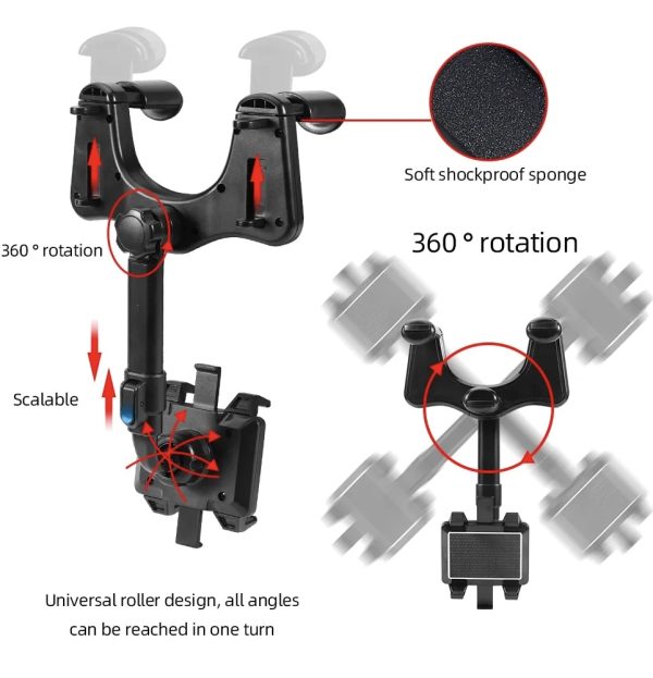 هولدر موبایل آیینه ای car holder